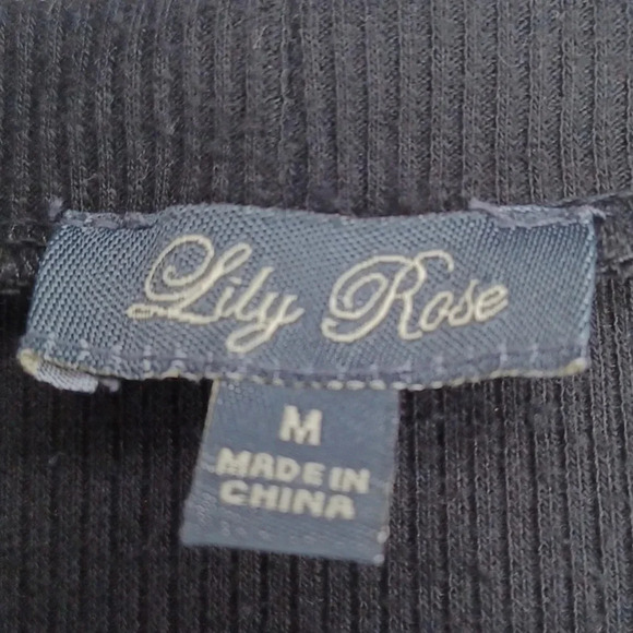 Lily Rose long sleeve ribbed black dress - Picture 2 of 7